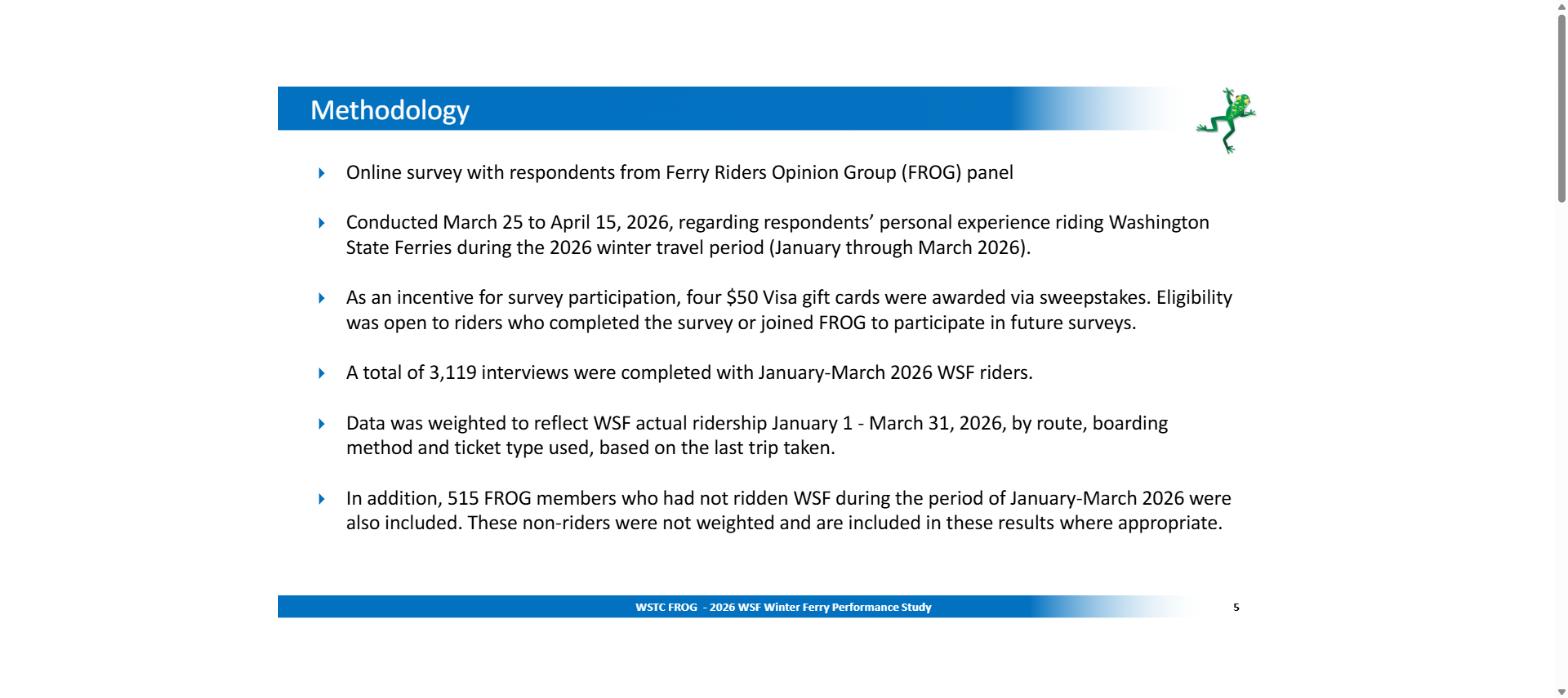 Screenshot of the report page showing survey dates, 3,119 completed answers, and how the state adjusted the answers.
